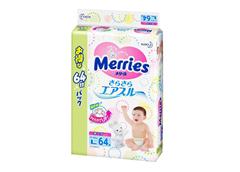 花王Merries 紙尿片 L64片 (日本珍寶版 9-14kg 嬰兒用)