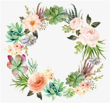 水彩花環工作坊/Floral wreath Workshop
